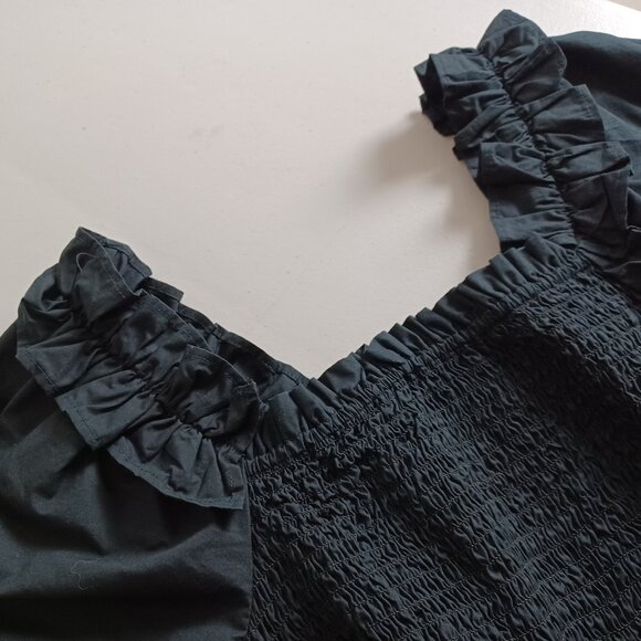 The Drop Marisol On/Off-Shoulder Cotton Smock Blouse - Picture 4 of 16